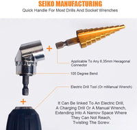 Deluxe 3-Piece Adapter Set with 105° Right Angle Drill Driver