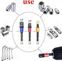 Deluxe 3-Piece Adapter Set with 105° Right Angle Drill Driver