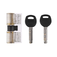 3PCS CLEAR Practice Lock Transparent Cutaway Pin Tumbler Padlock/Disc/Dimple