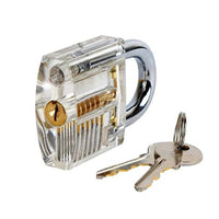 3PCS CLEAR Practice Lock Transparent Cutaway Pin Tumbler Padlock/Disc/Dimple