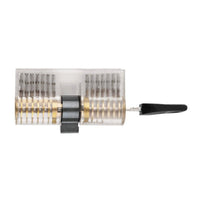 3PCS CLEAR Practice Lock Transparent Cutaway Pin Tumbler Padlock/Disc/Dimple