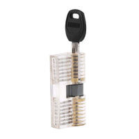 3PCS CLEAR Practice Lock Transparent Cutaway Pin Tumbler Padlock/Disc/Dimple
