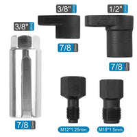 5pcs Oxygen Sensor Socket/ 5pc Thread Chaser Install Offset O2 Wrench Set