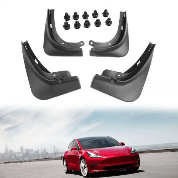 Tesla Model 3 Mud Flaps Splash Guards Winter Sediment Protection Mudguards Vehicle Protector Mudflaps Exterior Accessories 2016-2023(Set of 4)