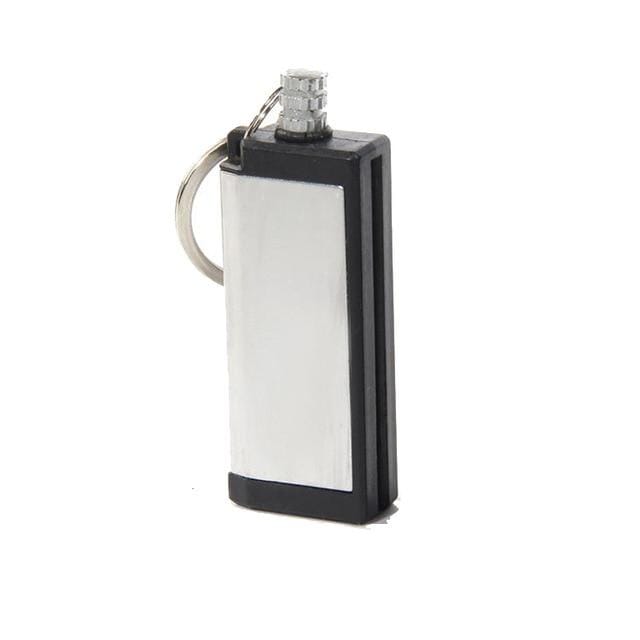 1PC Fashion Permanent Match Striker rectangular Oil Lighters with Key Chain Silver Worldwide Matchstick Cigarette Accessories
