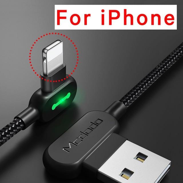 The Unbreakable 90 - 90º Degree Lightning Rapid Charge Cable