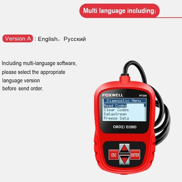 NT200C OBD2 Automotive Scanner Engine Code Reader