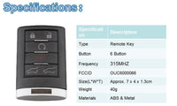 6 Buttons 315Mhz Smart Remote