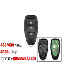 3 Buttons 434/433Mhz Smart Remote KR55WK48801 4D83 Chip